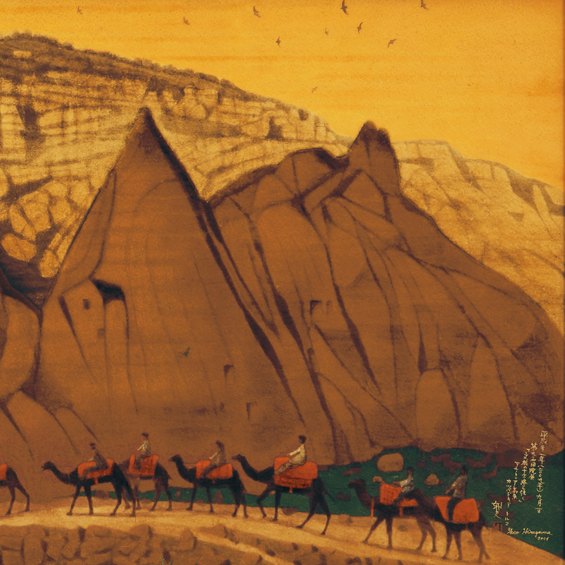 型番絵画 油彩画 「雪のカッパドギア」（トルコ内陸) 2000 吉本二郎 自然、風景画