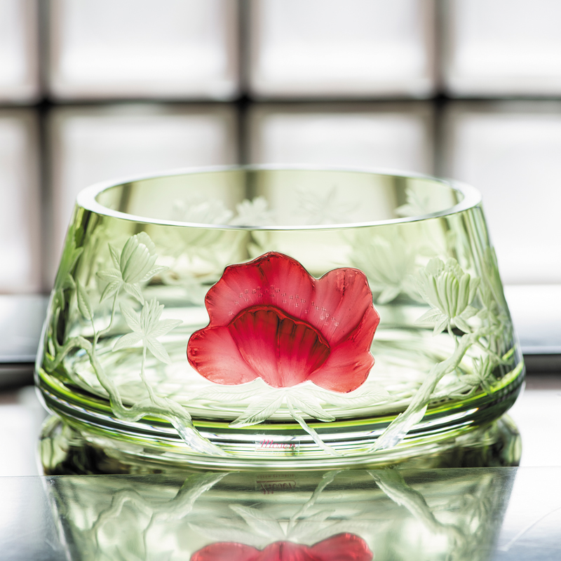 モーゼル ガラス象嵌花器『アザリン』 | 東京書芸館公式ウェブサイト