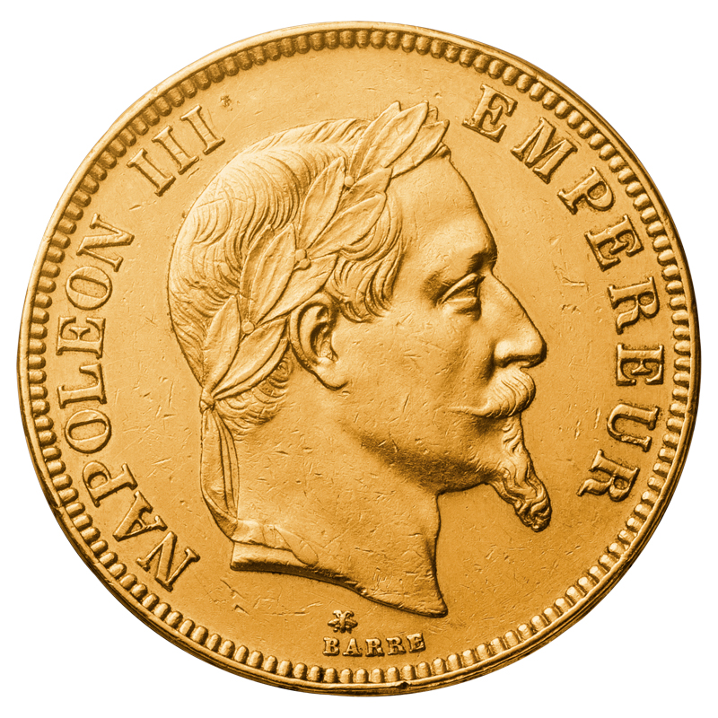 フランス『月桂冠ナポレオン3世 100フラン金貨』極美品以上 | 東京書芸 