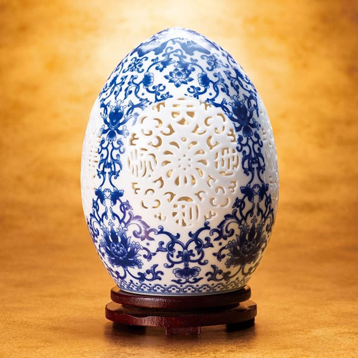 景徳鎮 透かし彫り陶磁器『福卵』 | 東京書芸館公式通販ウェブサイト