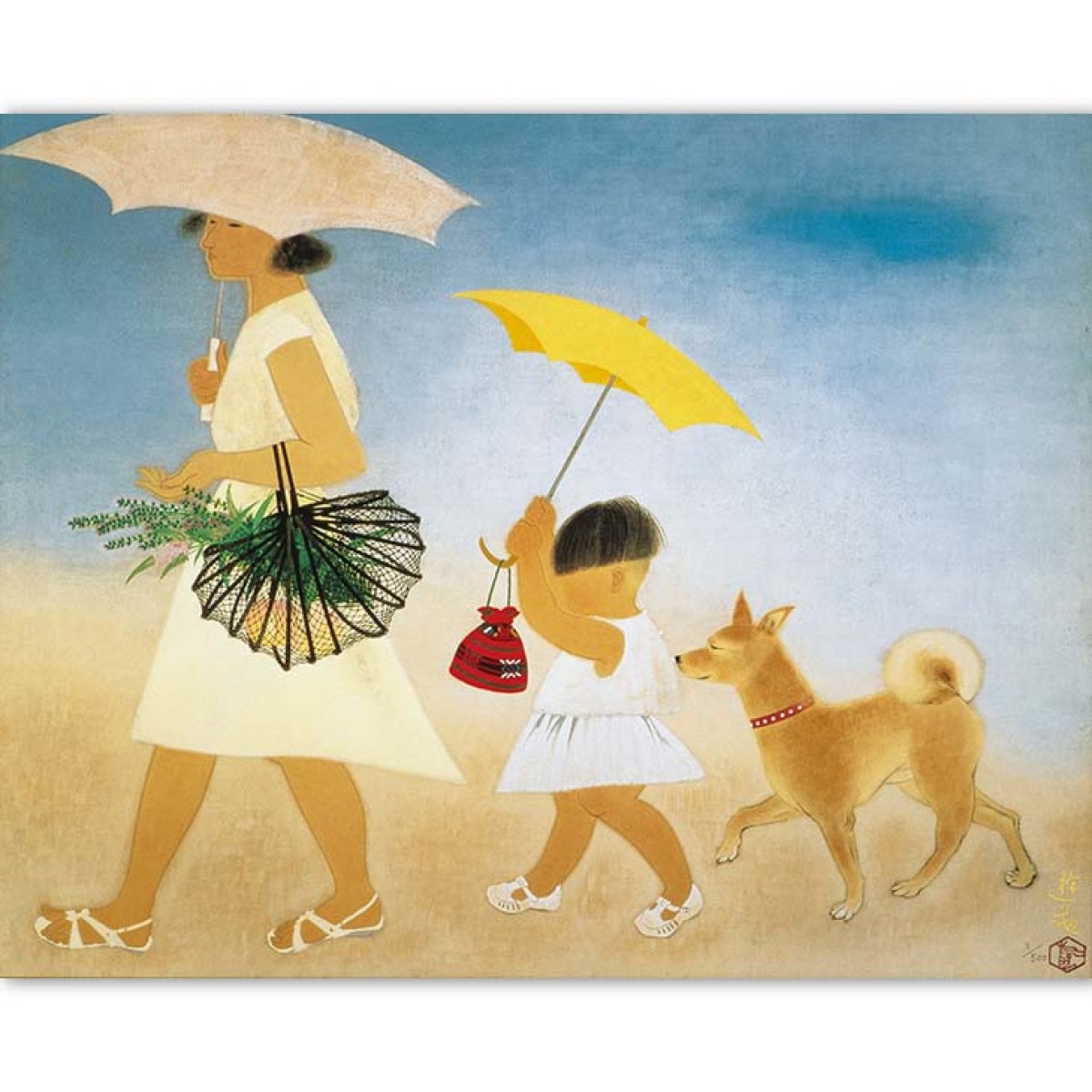 東郷青児 本人肉筆『水彩画 婦人像』額装 鑑定書付き | 東京書芸館公式