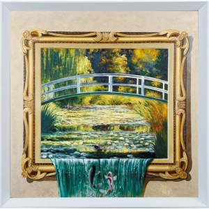 だまし絵 ウィリアム・ヒル『睡蓮と日本橋』