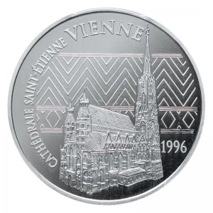 フランス 1996年銘『500フランプラチナ貨幣』　ウィーン