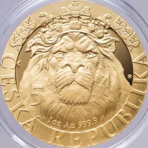 チェコ造幣局2022年発行『5周年記念ライオンプルーフ金貨』