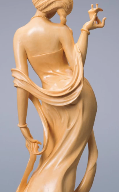 格安爆買い中国名工 林文森作 一本彫 細密彫刻 楊貴妃像 40㎝ 世界三大美女 古美術品 その他