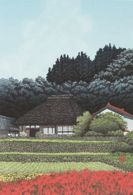 宮本秋風　ジクレー版画『季節の風景』10点揃え　特製木製額1点つき