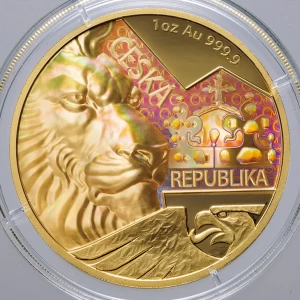 チェコ『ライオン金貨』ホログラム
