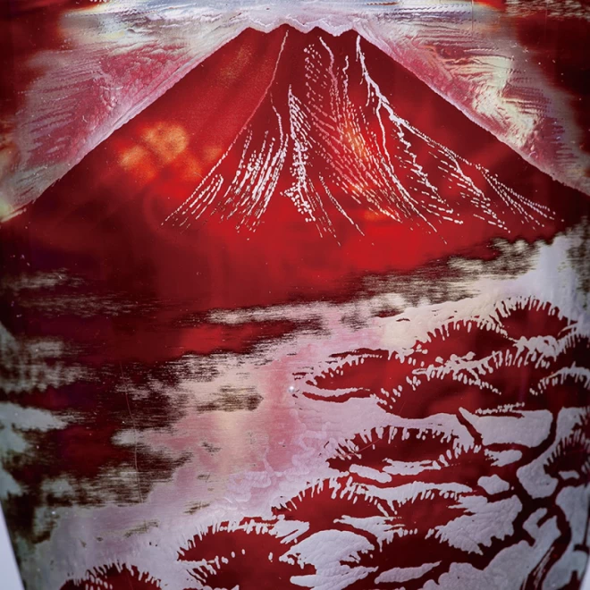 エーゲルマン『昇龍と富士山』花瓶