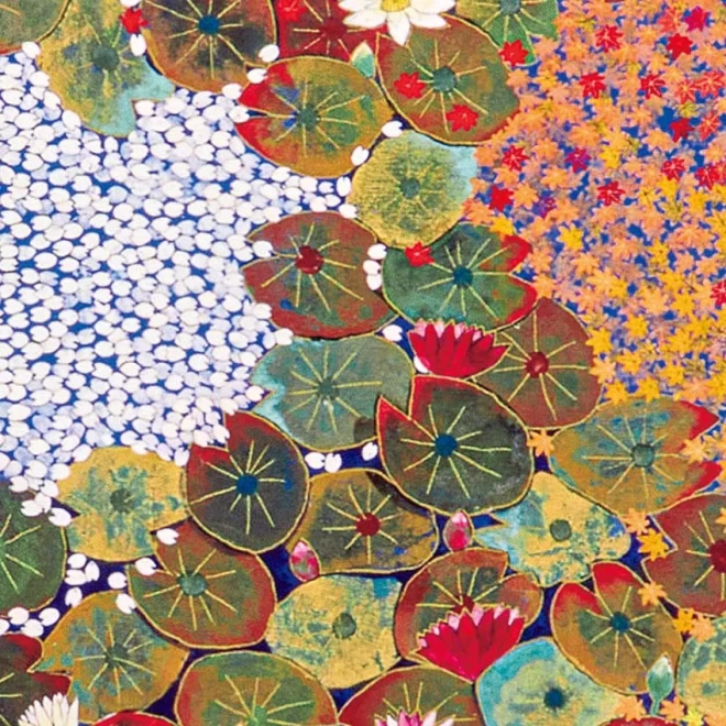 平松礼二　彩美版版画作品『色彩のカルテット-睡蓮』