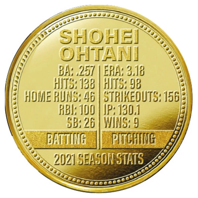 神の大谷選手MVP記念コイン　限定品限定3000個で即購入しました