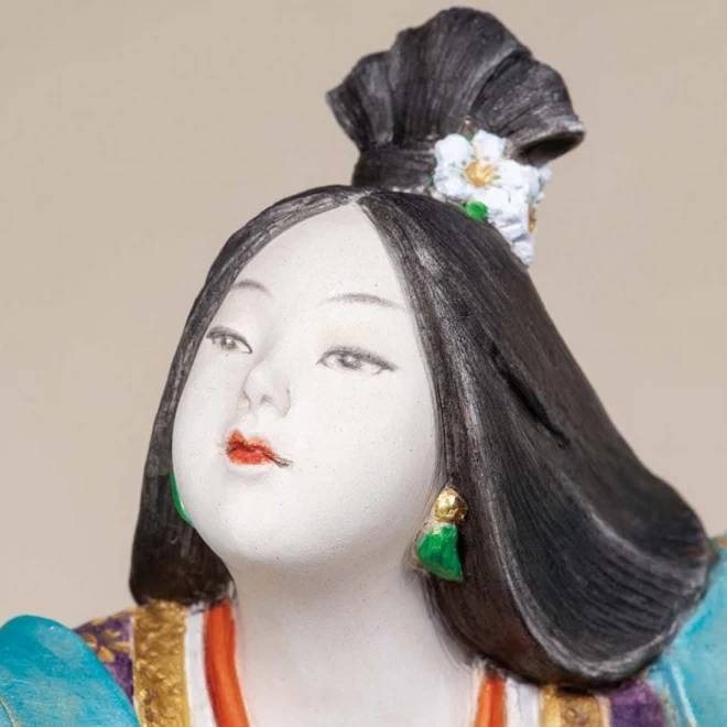 川崎幸子 博多人形『桜ロマン』単品 | 東京書芸館公式通販ウェブサイト 