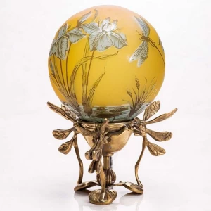 現代ガレTIP　『水辺の蜻蛉』丸型ランプ