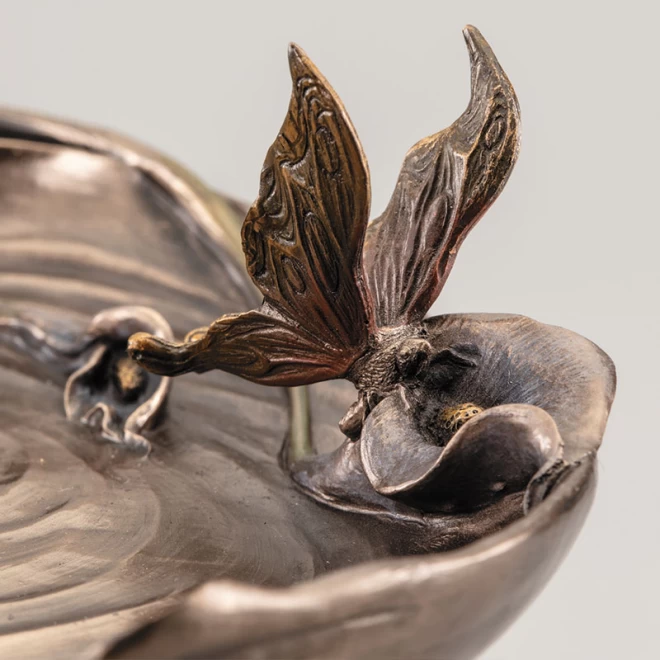 アール・ヌーボースタイルの花瓶-コールドキャストブロンズ製の美しい