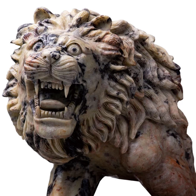 林友民　細密寿山石彫刻『獅子王の咆哮』