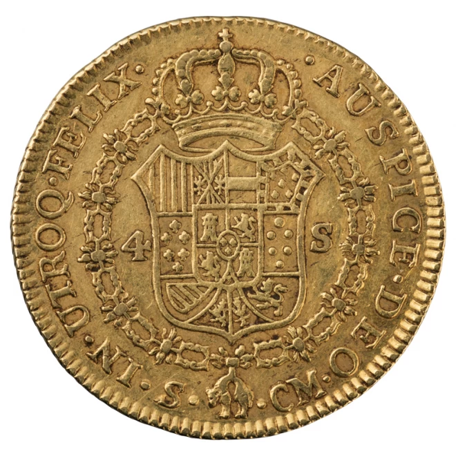 スペイン『4エスクード金貨 カルロス3世』極美品以上