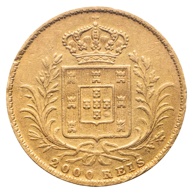 ポルトガル『2,000レイス金貨 ルイス1世』極美品以上