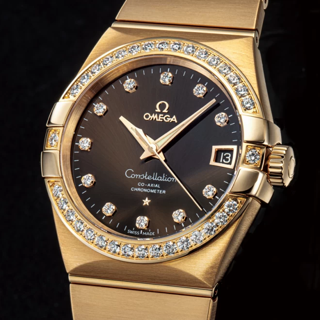 18金 OMEGA ダイヤモンド腕時計『オメガ コンステレーション 