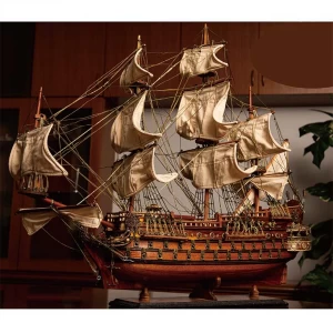 超細密手造り　木製帆船模型『ガレオン船』