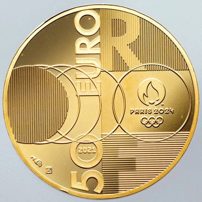 『2024パリ五輪引継ぎ50ユーロ金貨10ユーロ銀貨セット』