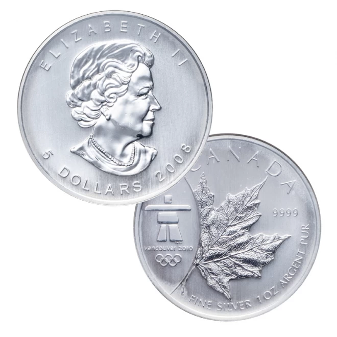 カナダ造幣局発行『2010年バンクーバーオリンピック記念5ドル銀貨』