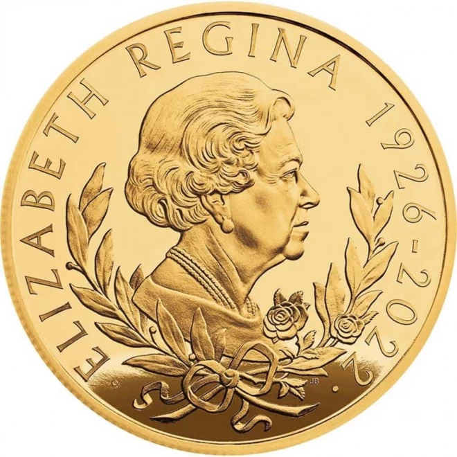 英国 2022年発行『女王エリザベス2世100ポンドプルーフ金貨』