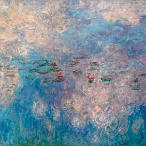 クロード・モネ 彩美版シルクスクリーン手刷り『睡蓮の池、水のエチュード～雲』
