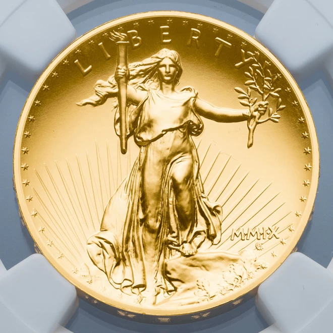アメリカ2009年ウルトラハイレリーフ『ダブルイーグル20ドル金貨』MS70 