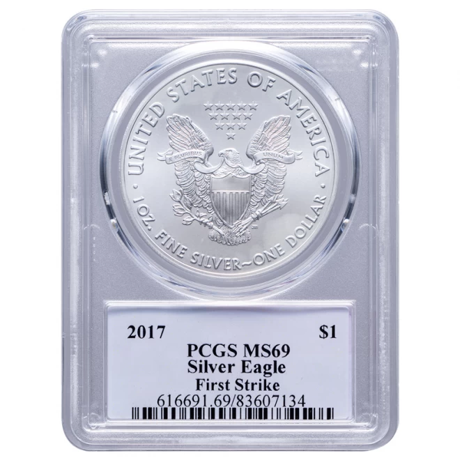 コインngc MS69 トランプ大統領ラベル　イーグル銀貨