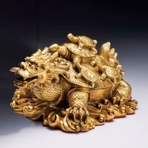 林良慶　銅製『繁栄龍亀』