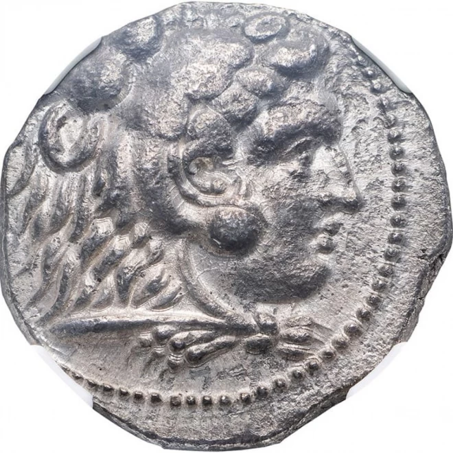 テトラドラクマ銀貨　『アレキサンドロス大王とゼウス』