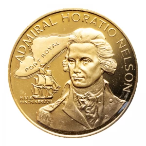 ジャマイカ 1976年『ネルソン提督100ドルプルーフ金貨』