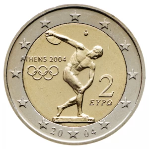 ギリシャ 2004年『アテネオリンピック記念2ユーロ硬貨』10枚セット