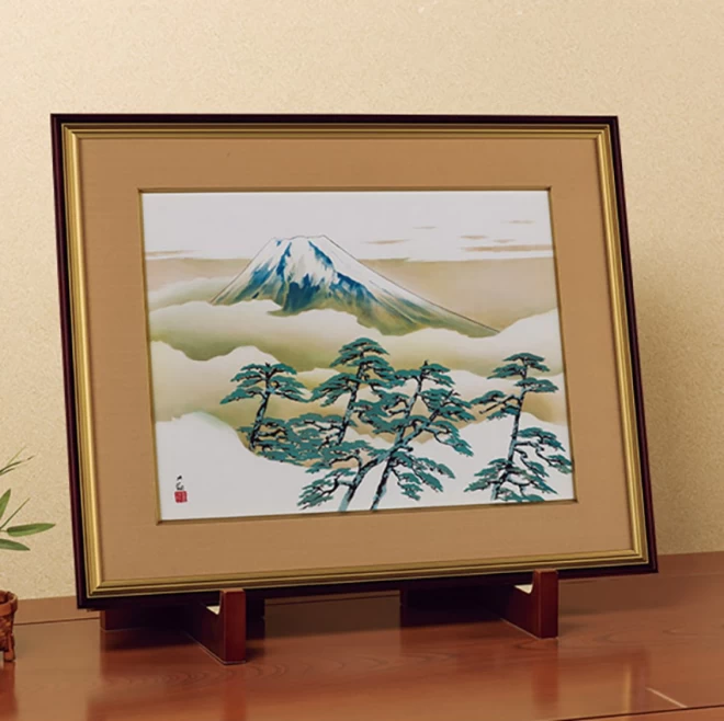横山大観 巧藝画『松に富士』