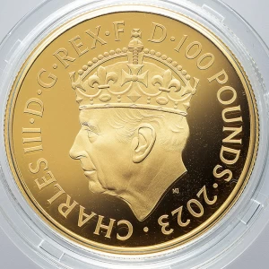 英国王立造幣局『国王チャールズ３世戴冠記念100ポンドプルーフ金貨』